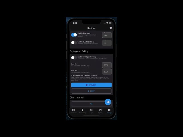 Customize Your Trading Strategy: Buy and Sell Settings in AlgoTrader