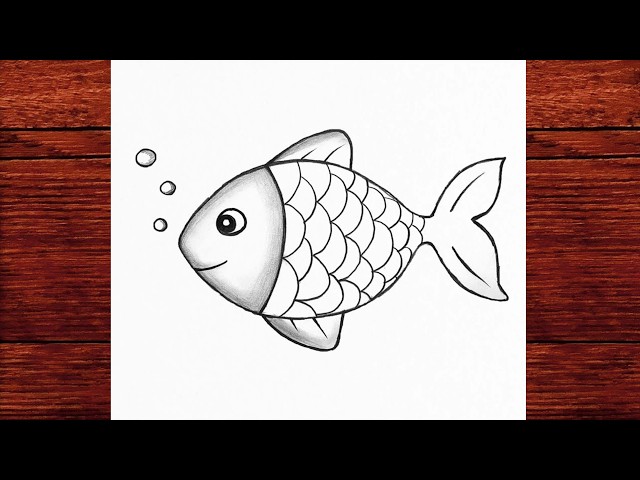 How to Draw a Fish Step by Step 🐟 Easy Pencil Sketch Tutorial for Beginners