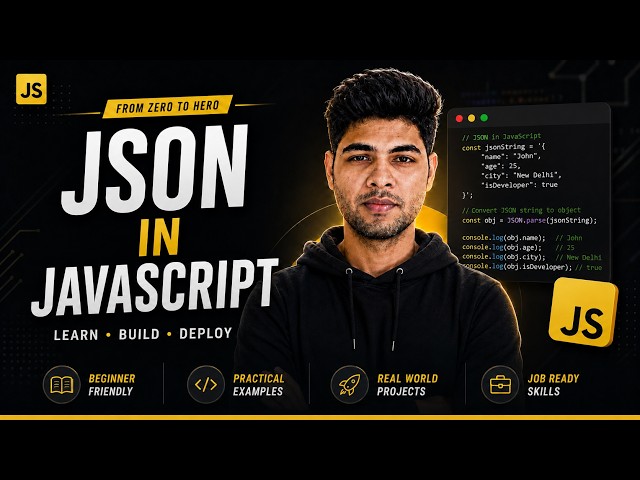 JSON in JavaScript | JSON.parse() & JSON.stringify() Explained | JavaScript Tutorial #32