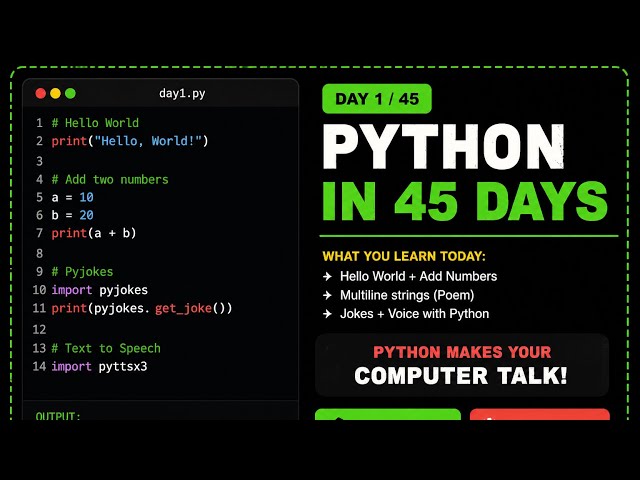 #Day 1 of learning python in vs code 
