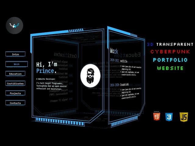 Cyberpunk 3D Personal Portfolio Website using HTML,CSS and JAVSCRIPT | The Terminal Boy