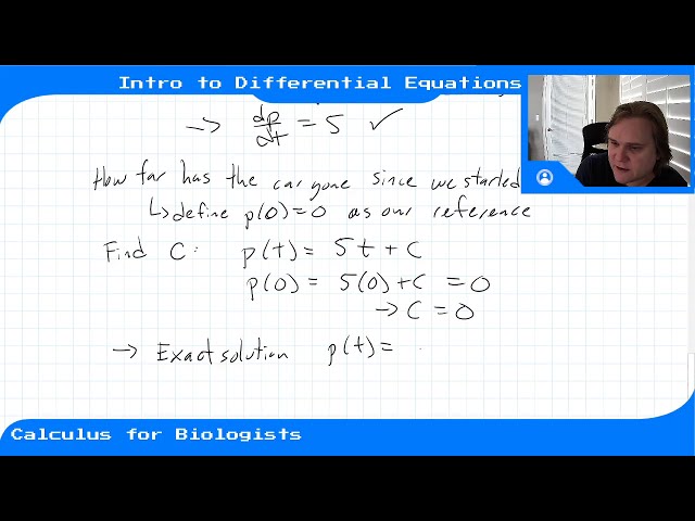 Module 9 - Video 1 - Introduction to Differential Equations