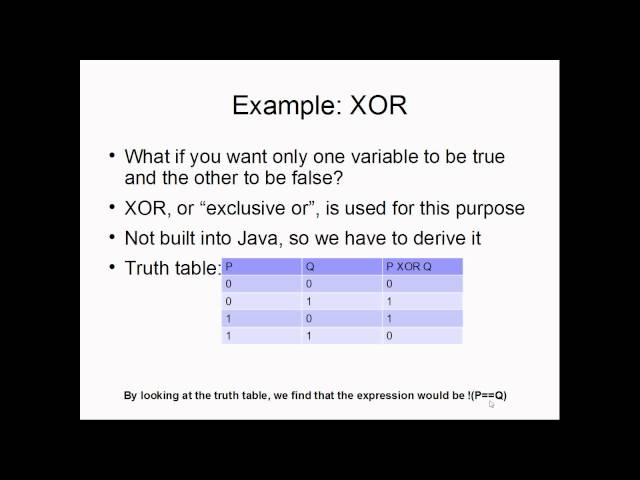 Java Boolean Algebra - AP Computer Science Lecture 3