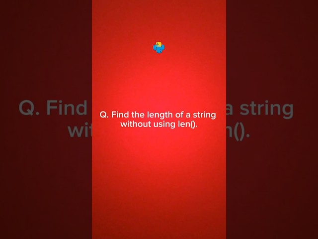 Find String Length Without len() 😲 | Python Trick for Beginners#ytshorts #shorts #trending #viral.