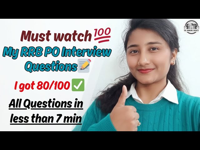 📝IBPS RRB PO Interview| Questions Asked| #interview #rrb #bank #youtube