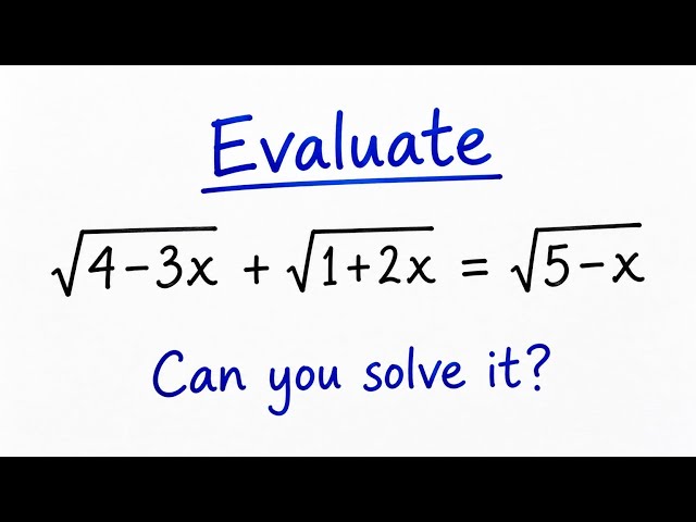 Can you solve this radical problem? A new trick to solve it! Math Olympiad #mathematics 