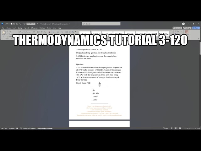 Thermodynamics made up question 3-120 A 10 cubic meter tank holds nitrogen gas at a temperature of