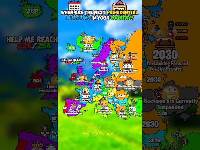 When are the next presidential elections in your country? 💼🗳️ #mapping #countryballs #shorts #maps