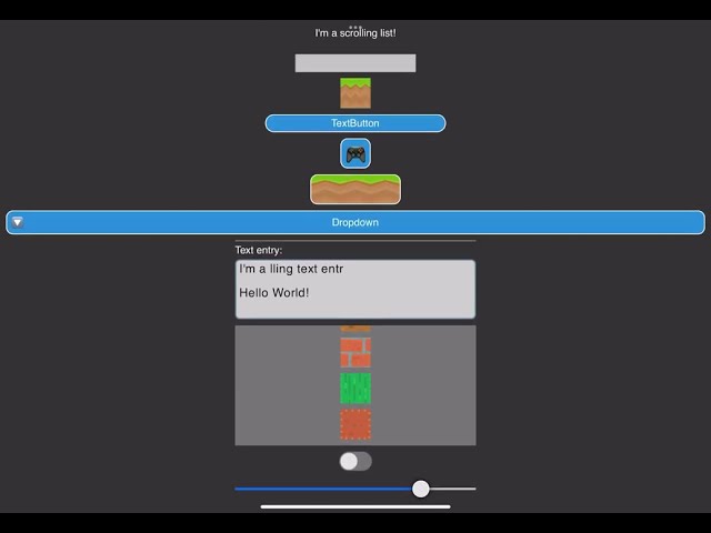Codea OIL UI Library Demo