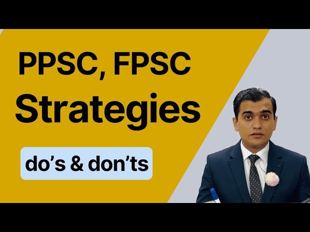 Ultimate Strategies to Crack PPSC & FPSC Exams | Expert Tips for Guaranteed Success! #ppsc #fpsc
