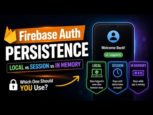 Firebase Auth Persistence: Local vs Session vs In Memory