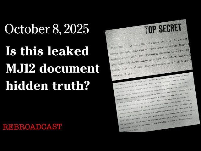 Oct 8, 2025 - Is this leaked MJ12 document hidden truth?