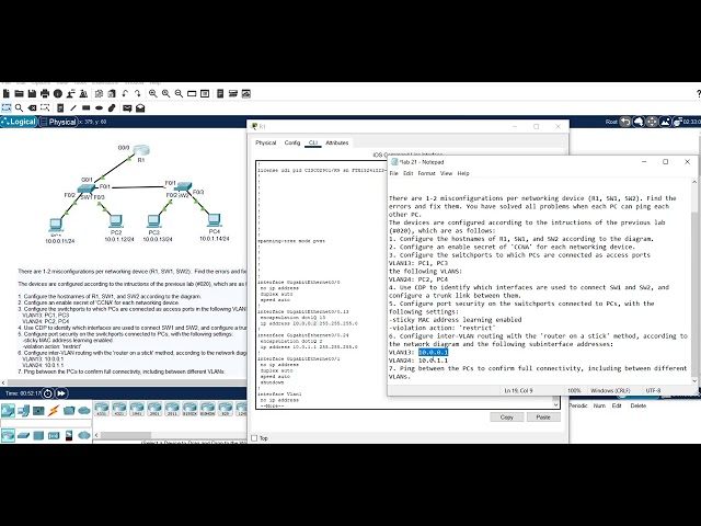 Cisco lab 21 Review Configuration Lab 2