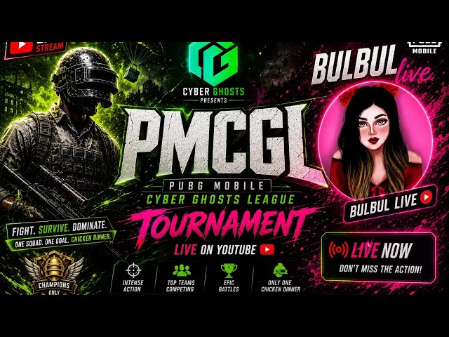 🔴PUBG MOBILE LIVE CYBER LEAGUE TOURNAMENT |BULBUL LIVE|