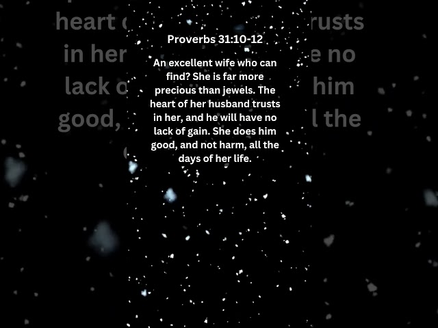 Jesus Saves | Proverbs 31:10-12 Daily Bible Verse