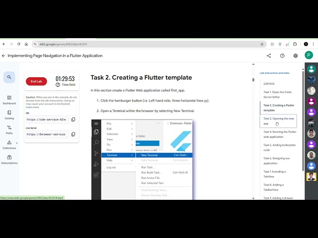 Implementing Page Navigation in a Flutter Application