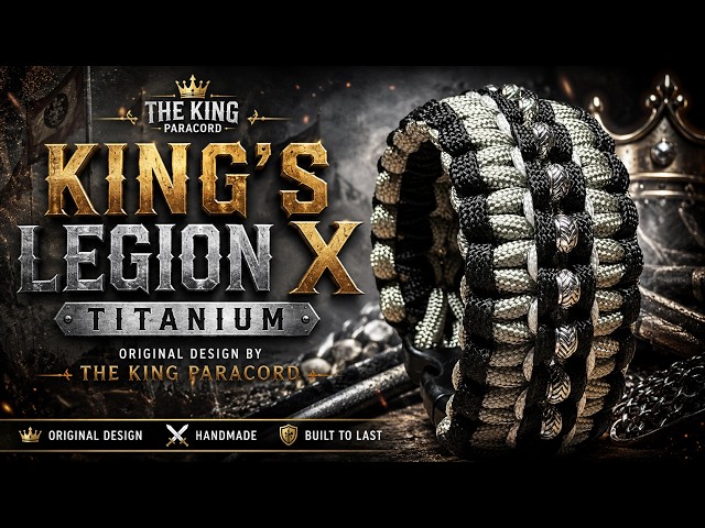 King’s Legion X Titanium Paracord Bracelet My Original Design & Full Tutorial #paracordbracelet #diy