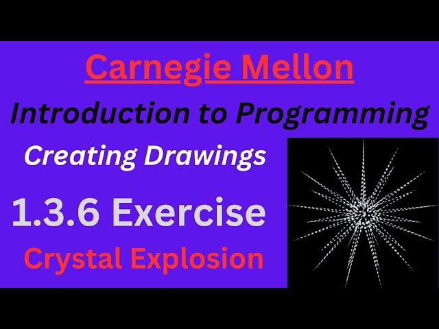 CM Intro to Programming  Lesson 3 Exercise: Crystal Explosion