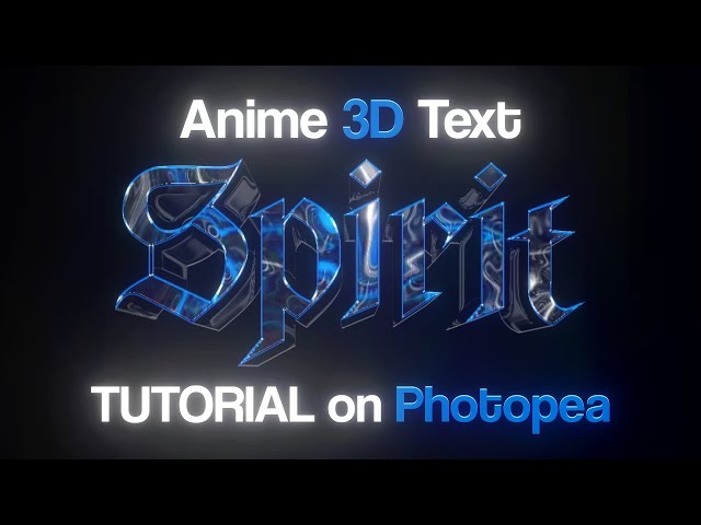Photopea Tutorial: How To Make 3D Anime Texts Like This