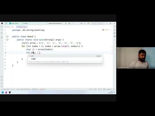 FullStack Java - Class 28 : String Handling | IT Shaala Batch 2026