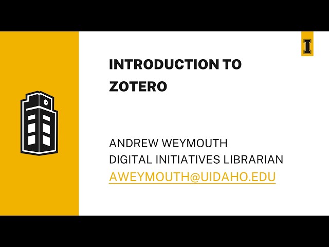 Introduction to Zotero (GSE)