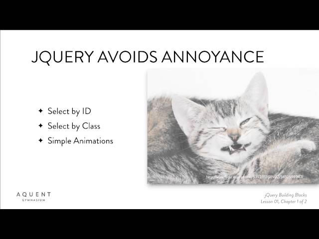 jQuery Lesson 01 (1 of 2)