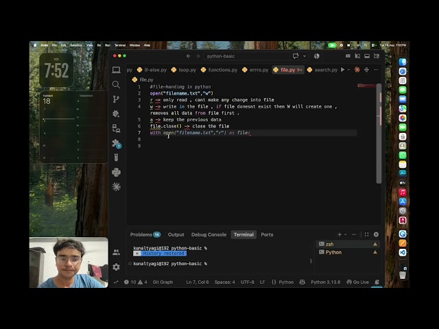 file handing in python | python fundamentals