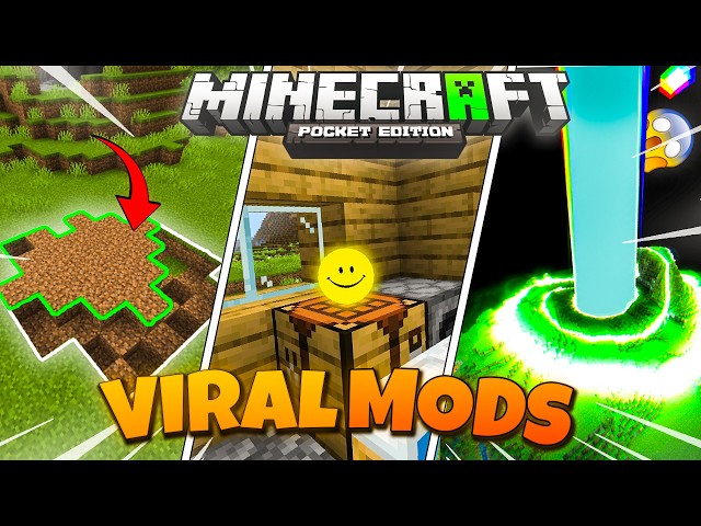 I Tried 10 MORE VIRAL Minecraft PE Mods… 🤯