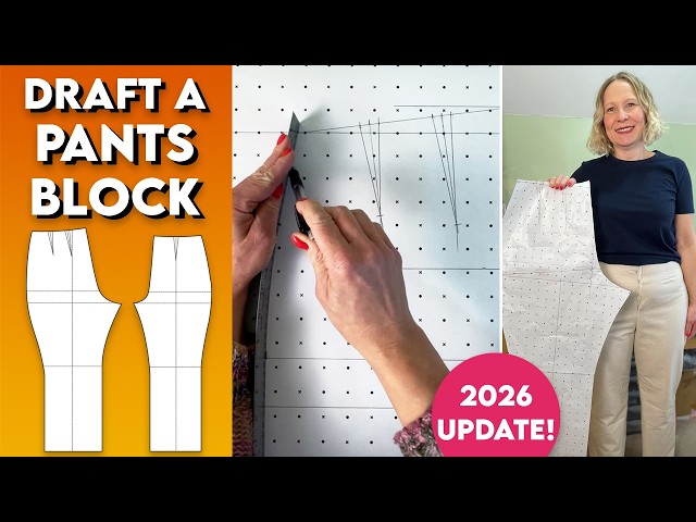 Draft a fitted pants / trousers block to your own measurements - Step by Step tutorial!
