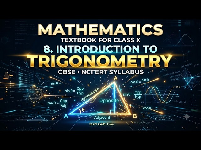 10th CBSE NCERT: Maths Chapter 8: Introduction to Trigonometry | Chapter Explanation & Solutions