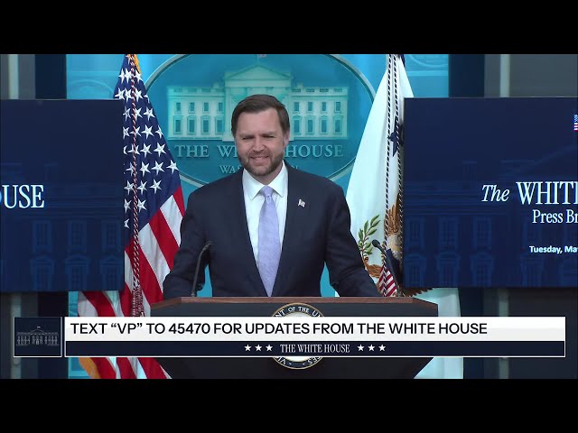 Vice President JD Vance Briefs Members of the Media, May 19, 2026