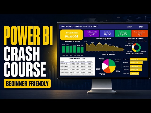 How To Build Your First Power BI Dashboard | Beginner Crash Course
