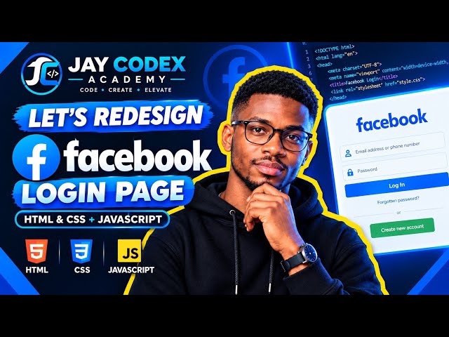 HTML, CSS & JavaScript Practice Project | Redesigning a Facebook Login Page(demo)