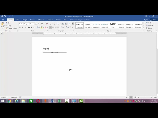 How to delete a page in word
