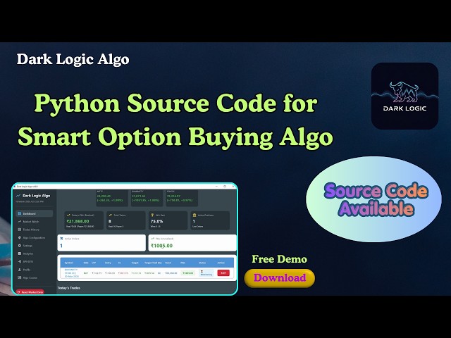 Institutional Style Python Algo Source Code for Nifty & Banknifty Options