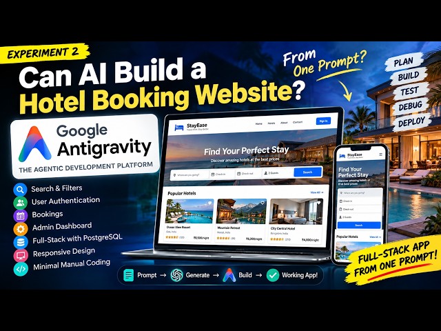 I Built a Full-Stack Hotel Booking Website Using AI | Google Antigravity Experiment