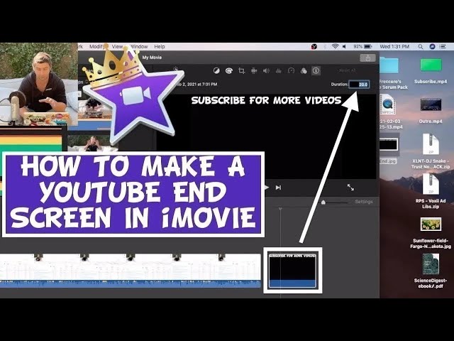 How to Make a YouTube End Screen in iMovie Tutorial
