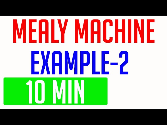 Construction of mealy machine example 2
