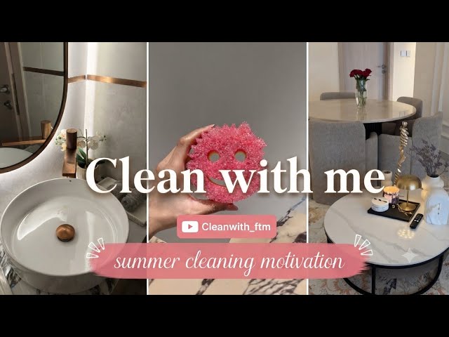 SUMMERWEEN CLEAN, 🌸RESTOCK & ORGANIZE WITH ME DEEP CLEANING MY BEDROOM & BATHROOM asmr, motivation🎀🤍