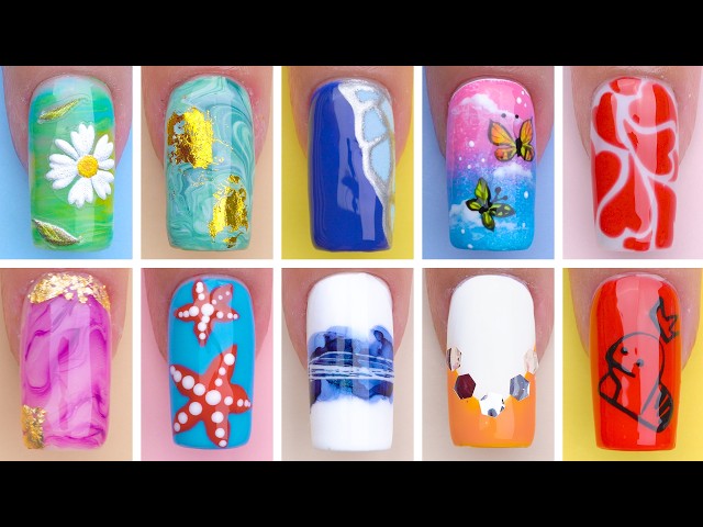 10+ Simple Nails Art Tutorial | New Nails Art Design Summer | Nails By Olad Beauty