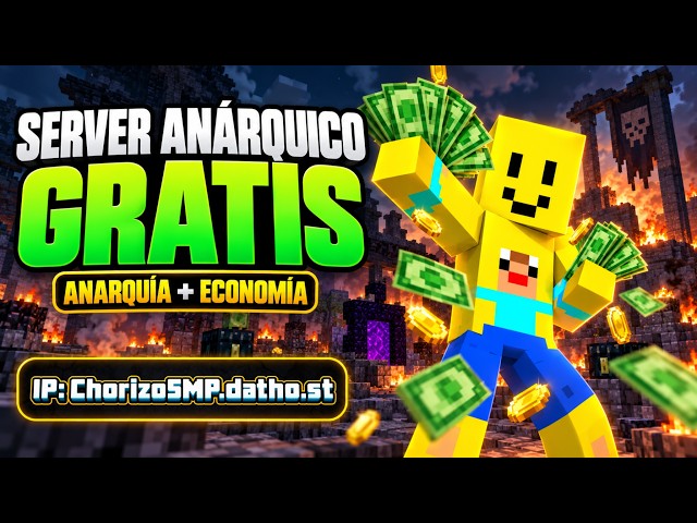 🔴 SI ENTRAS TE REGALO LLAVES | Server anárquico gratis ChorizoSMP 1.0