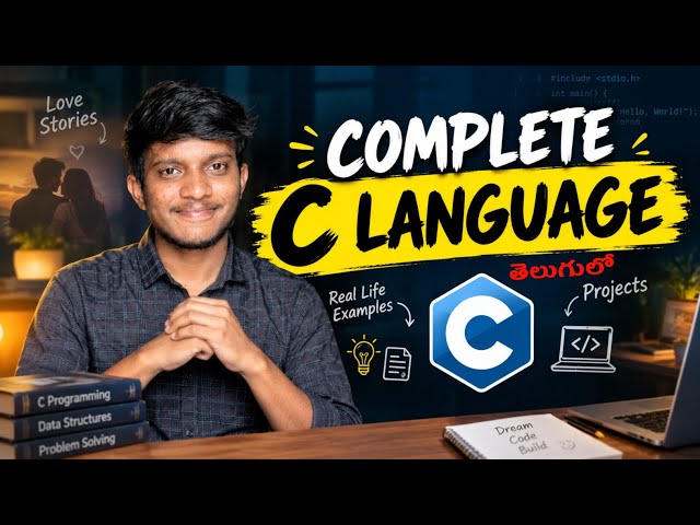 C Language Full Course with Love Stories & Real Life Examples in Telugu | Rohith Goturi ❤️