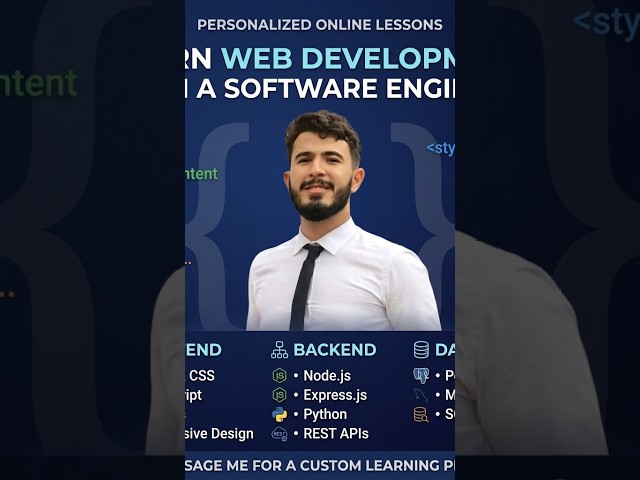 Web development with react node js python and databases.