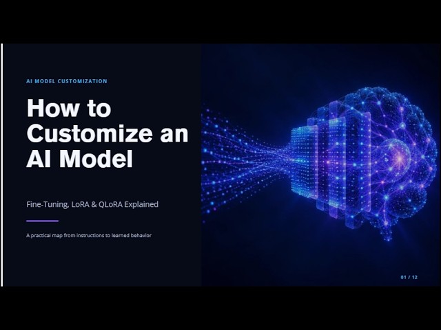 How to Customize an AI Model: Fine-Tuning, LoRA & QLoRA Explained Simply