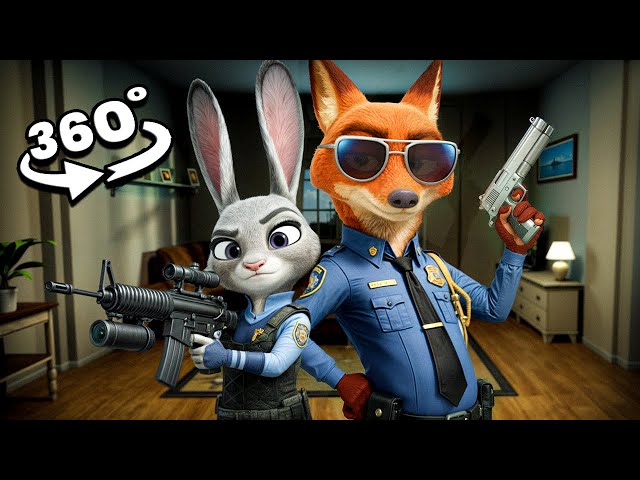 Judy and Nick Catch YOU Stealing Homes | Zootopia 4K (Scary VR 360° Video)