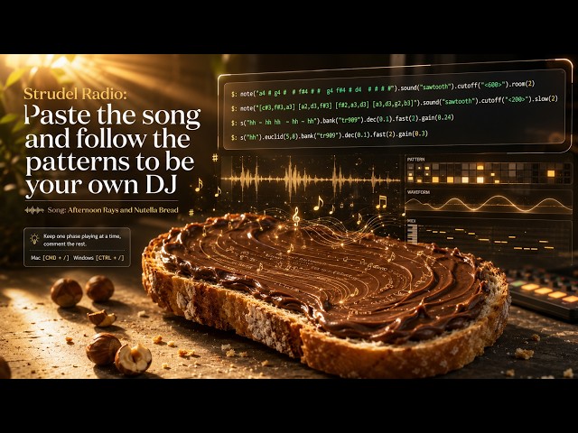 Live Code Your Own DJ Set in Strudel CC - Strudel Radio Live Coding Tutorial (Copy & Paste the code)