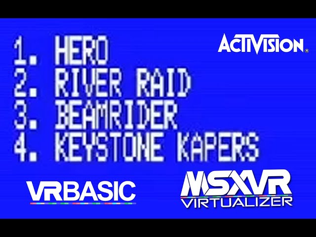 MSXVR :: 📗 VR-BASIC 📗 Game Launcher Menu [Tutorial | by J.C. Galvans]