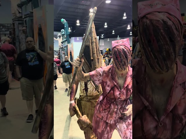 Silent Hill Nurse and Pyramid Head! #texashauntersconvention2024 #horrorpodcast #stayevil