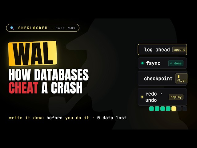 Write-Ahead Log (WAL) Explained — How Databases Survive a Crash | SHERLOCKED