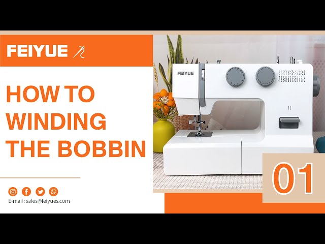 FEIYUE FYe310 sewing machine .How to winding the bobbin.